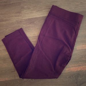 Burgandy Loft leggings; XL; never worn; tags on